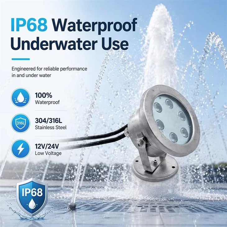 12V IP68 Underwater SS304 Stainless Steel Pool Light 12V IP68 Underwater SS304 Stainless Steel Pool Light